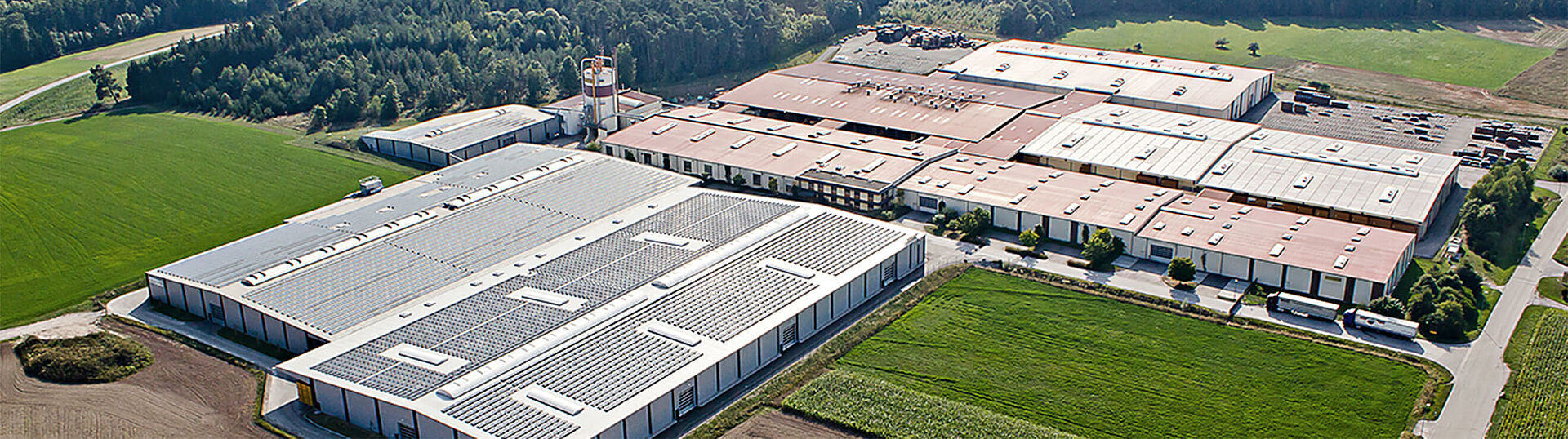 Bereich Unternehmen Headerbild: Darstellung Luftbild Münchinger-Werk